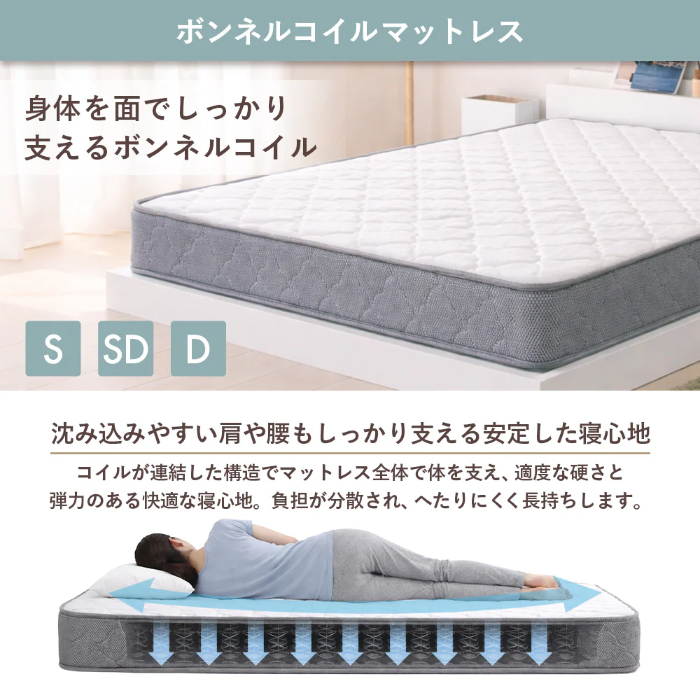 ローベッド ダブル 宮付き コンセント スマホスタンド付き 木製 フロアベッド [NERERU] - Image 25