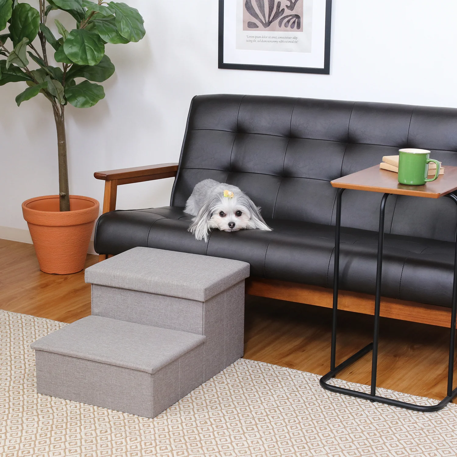 収納付きペットステップ 犬・猫用｜ソファ・ベッドの昇り降り補助 - Image 2