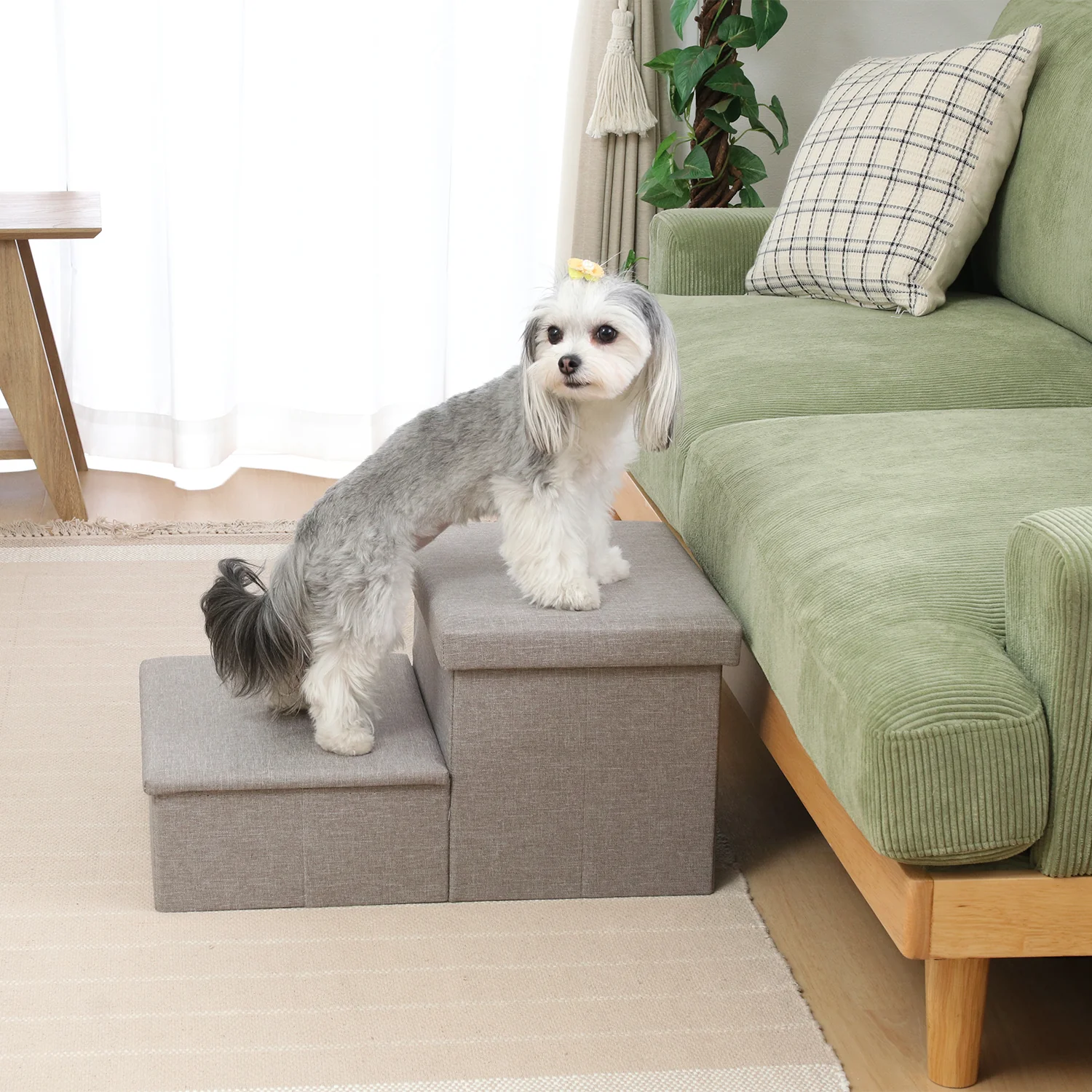 収納付きペットステップ 犬・猫用｜ソファ・ベッドの昇り降り補助 - Image 4