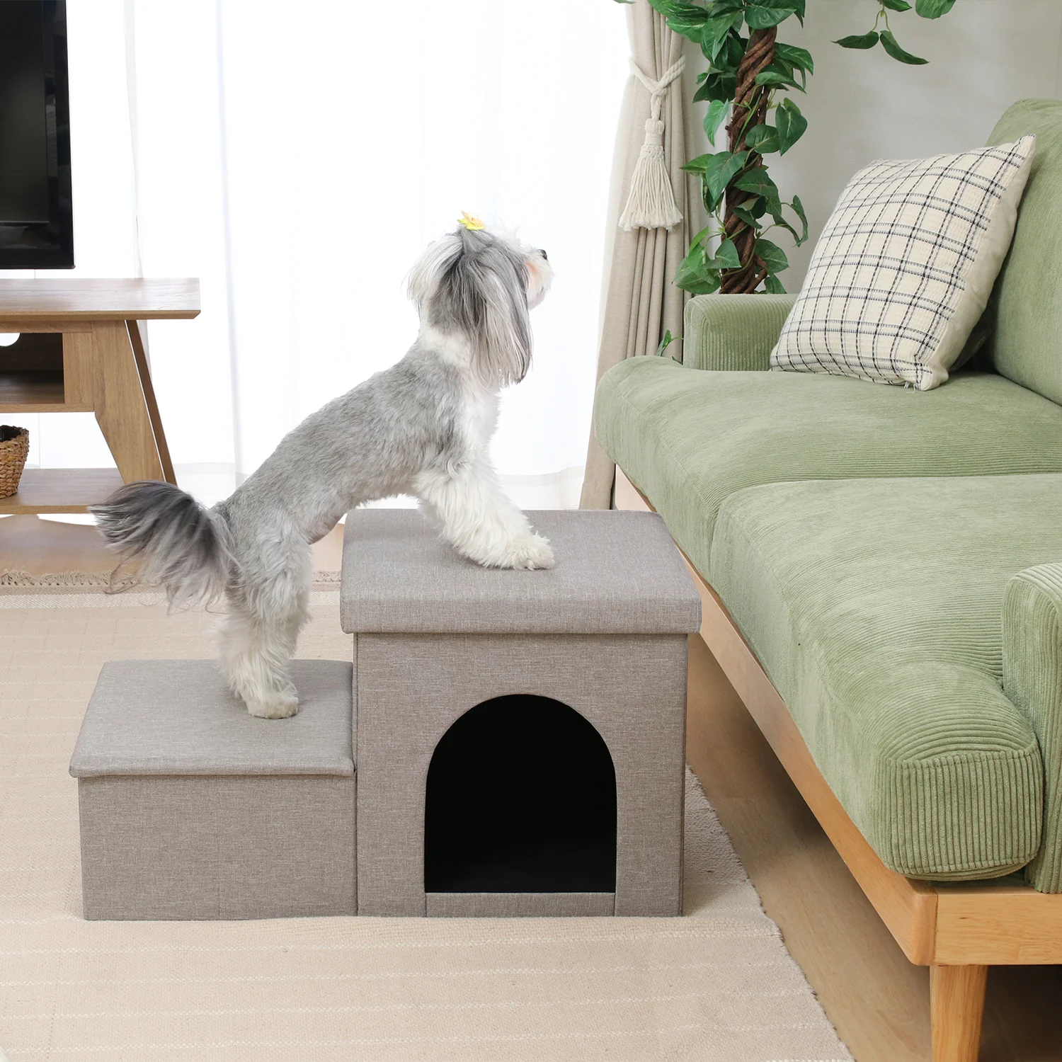 収納＆ハウス付きペットステップ 犬・猫用 踏み台｜ソファ・ベッド対応 - Image 2