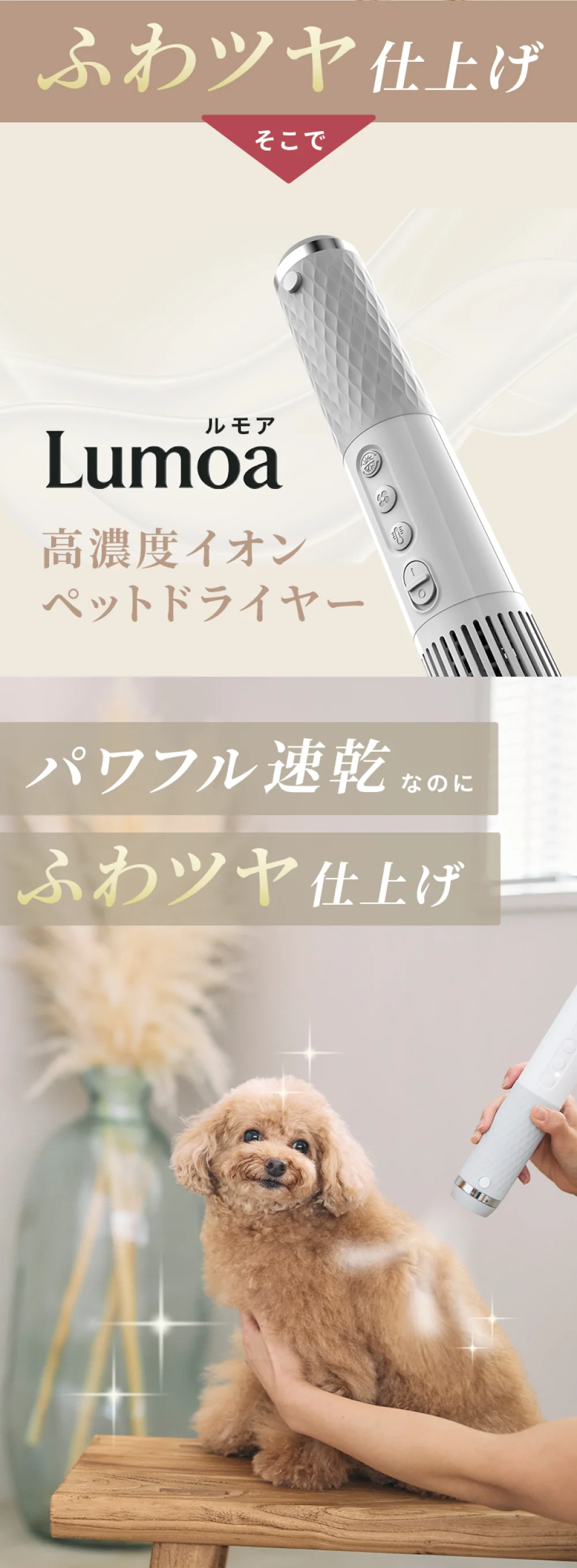 ペット犬猫用 高濃度イオン 速乾低温ドライヤー ハンディタイプ 温度風量調節可能 家庭用 旅行用【PSE認証】 - Image 24